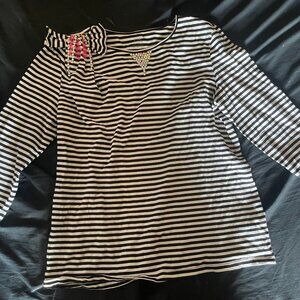 Upcycled t-shirt rhinestones glow in the dark statement shirt